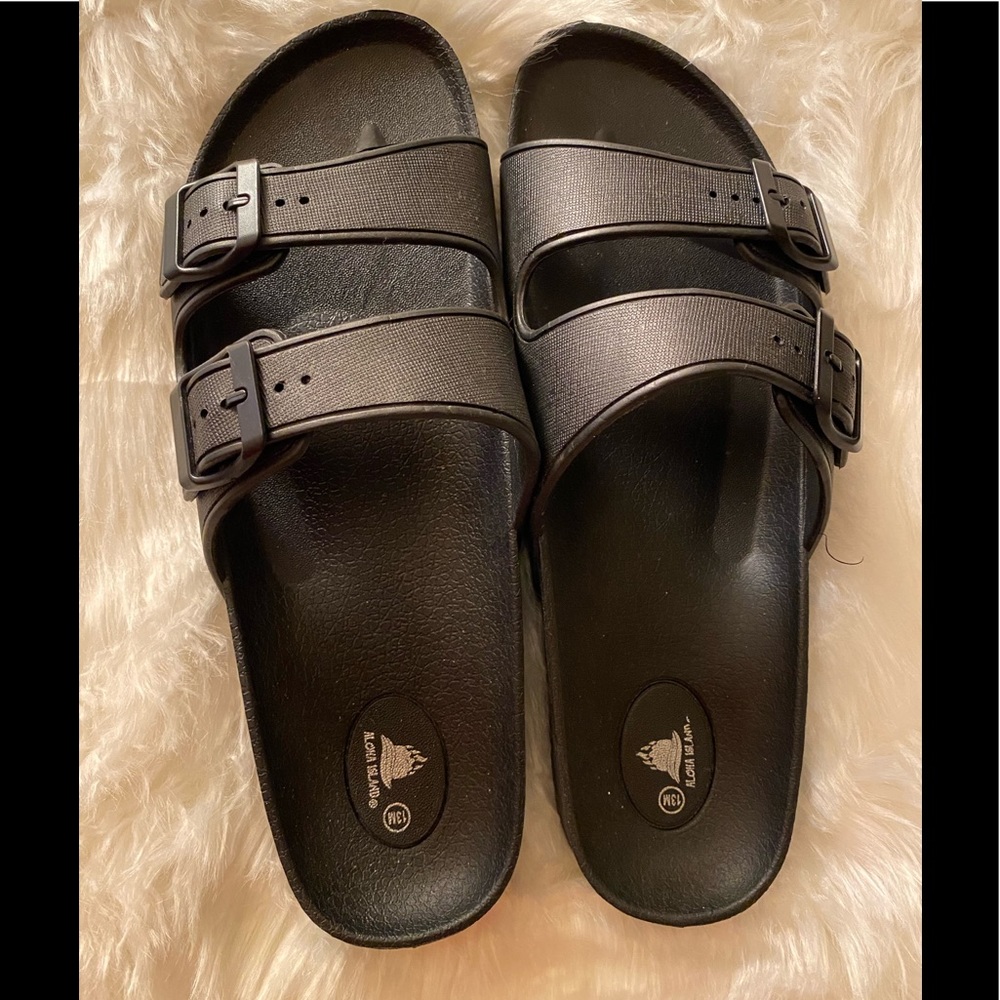Black Strap Sandals